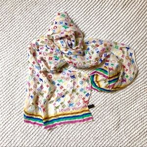 Louis Vuitton Multicolor Monogram Scarf Silk